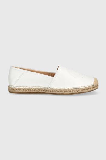 Kožené espadrilky Tommy Hilfiger bílá barva