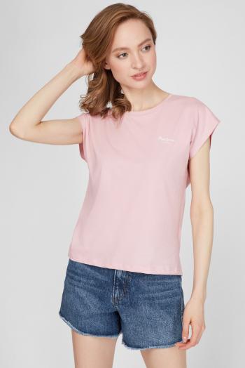 Pepe Jeans Pepe Jeans dámské růžové tričko BLOOM