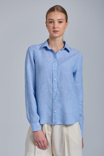 KOŠILE GANT D2. REG LINEN CHAMBRAY SHIRT modrá 44