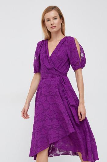 Šaty Dkny fialová barva, midi