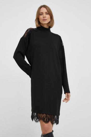 Šaty Nissa černá barva, mini, oversize