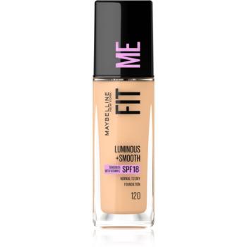 Maybelline Fit Me! tekutý make-up pro rozjasnění a vyhlazení pleti odstín 120 Classic Ivory 30 ml