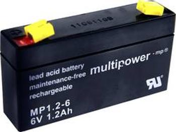 Olověný akumulátor multipower PB-6-1,2-4,8 MP1,2-6, 1.2 Ah, 6 V