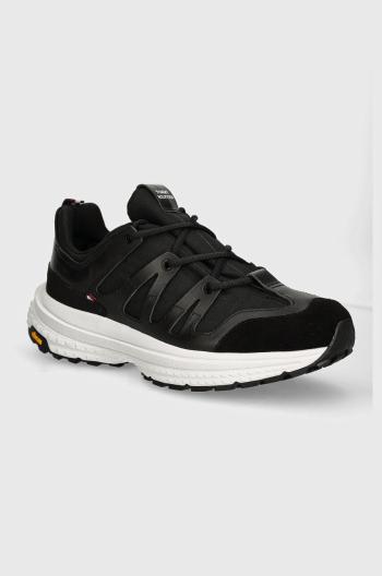 Sneakers boty Tommy Hilfiger TECH RUNNER CRAFT VIBRAM černá barva, FM0FM05133