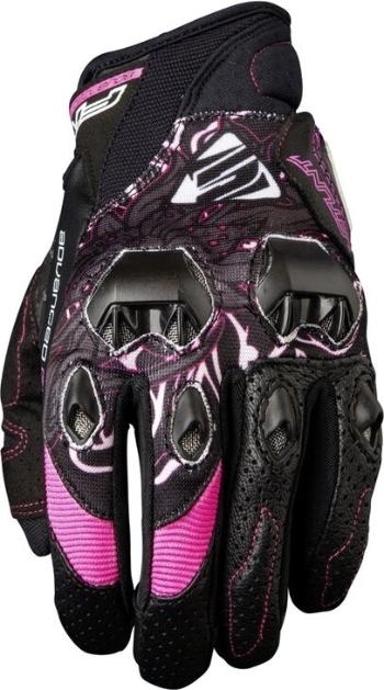 Five Stunt Evo Woman Flower Pink M Rukavice