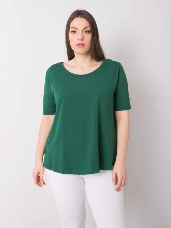 ZELENÁ DÁMSKÁ BASIC HALENKA RV-TS-6330.92P-GREEN Velikost: 4XL