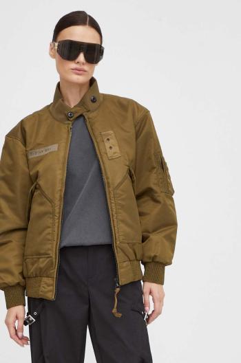 Bomber bunda G-Star Raw zelená barva, přechodná