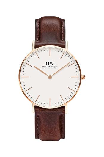 Hodinky Daniel Wellington Classic 36 Bristol hnědá barva