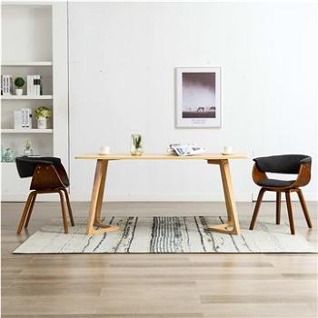 Jídelní židle 2 ks šedé ohýbané dřevo a textil (278727)