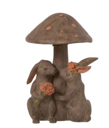 Zamilovaní králíci pod houbou - 16*22.5cm 90553