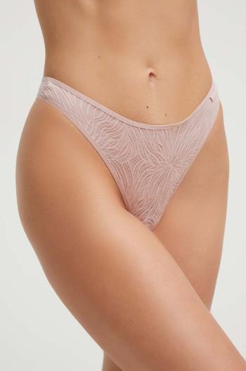 Tanga Calvin Klein Underwear bílá barva, 000QF6878E