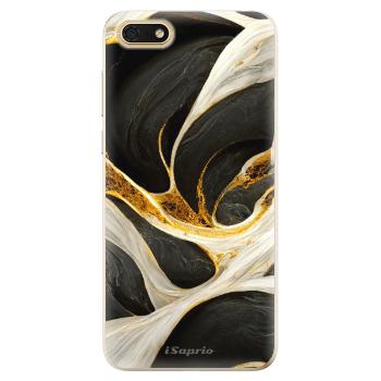 Odolné silikonové pouzdro iSaprio - Black and Gold - Huawei Honor 7S