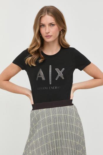 Tričko Armani Exchange černá barva