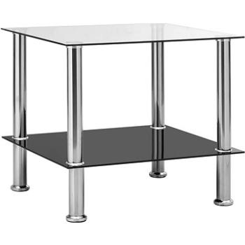 Odkládací stolek průhledný 45 × 50 × 45 cm tvrzené sklo (249529)