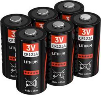 Lithiová fotobaterie CR-123A Ansmann CR123, 1375 mAh, 3 V, 6 ks