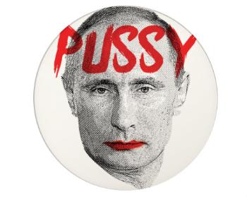 Tácek na nápoje kulatý Pussy Putin