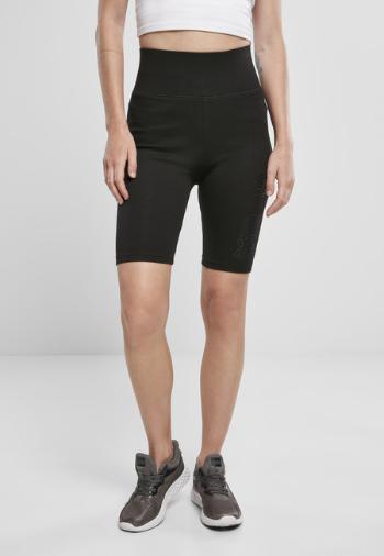 Urban Classics Ladies High Waist Branded Cycle Shorts black/black - 3XL