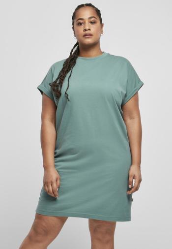 Urban Classics Ladies Organic Cotton Cut On Sleeve Tee Dress paleleaf - 5XL