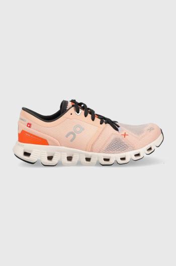 Běžecké boty On-running Cloud X 3 růžová barva