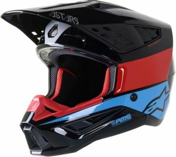 Alpinestars S-M5 Bond Helmet Black/Red/Cyan Glossy L Přilba