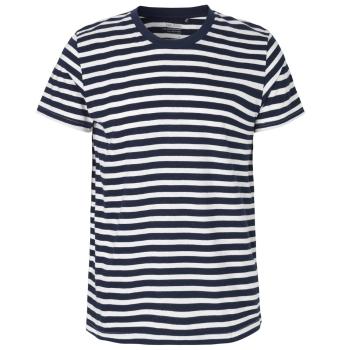 Neutral Pánské tričko Fit z organické Fairtrade bavlny - Bílá / tmavě modrá | L