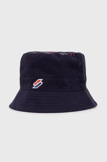 Oboustranný klobouk Superdry tmavomodrá barva