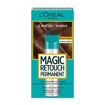 L'Oréal Paris Magic Retouch Permanent 18 ml barva na vlasy pro ženy 5 Brown na barvené vlasy