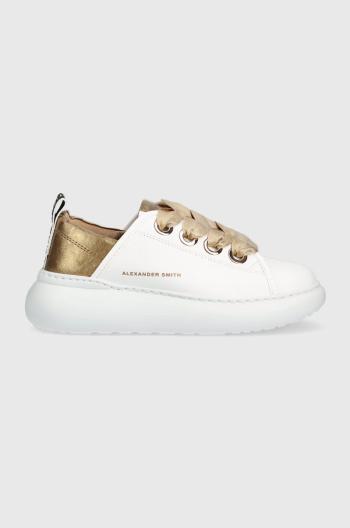 Kožené sneakers boty Alexander Smith Queen bílá barva