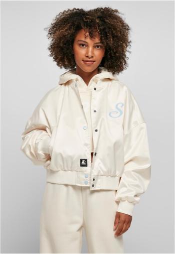 Ladies Starter Satin College Jacket palewhite - M