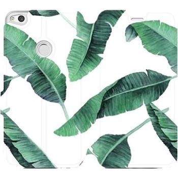 Flipové pouzdro na mobil Huawei P9 Lite 2017 - MG06P Zelené listy na bílém pozadí (5903226336500)