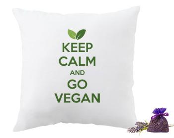 Levandulový polštář Keep calm and Go Vegan