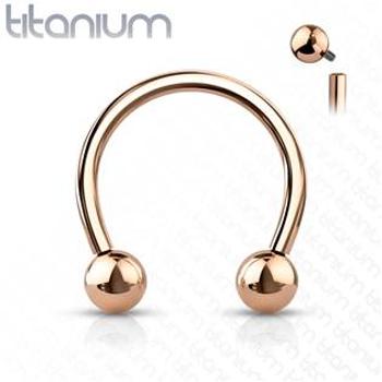 Šperky4U Piercing podkova TITAN 1,2 x 8 mm - TIT1052RD-1208