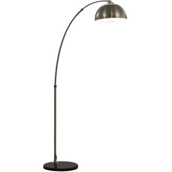 Klenutá lampa 60 W stříbrná E27 170 cm