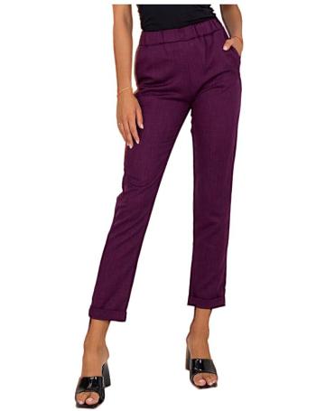 Tmavě fialové elegantní kalhoty vel. 38