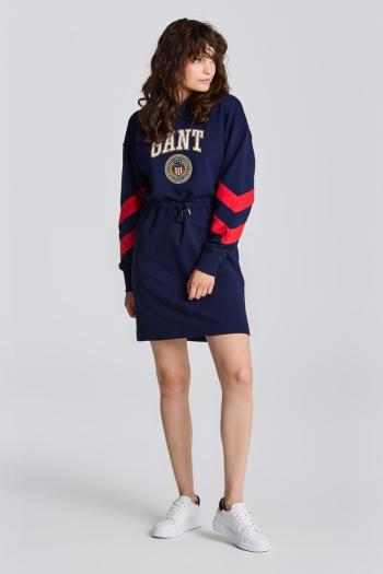 ŠATY GANT D1. CREST SHIELD HOODIE DRESS modrá XL