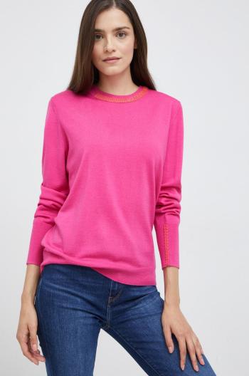 Vlněný svetr PS Paul Smith dámský, růžová barva, lehký