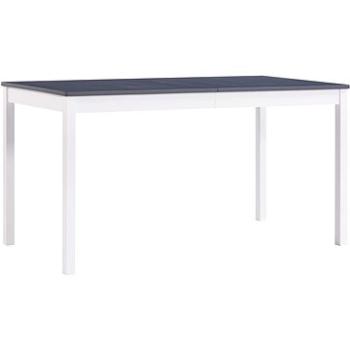 Jídelní stůl bílo-šedý 140x70x73 cm borové dřevo (283400)
