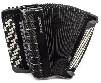 Hohner Mattia IV 120 CR B Knoflíkový akordeon Gun Black