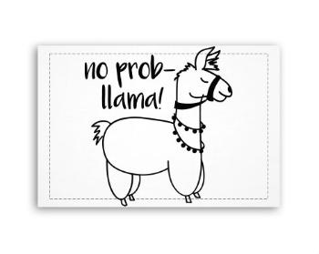 Fotoobraz 60x40 cm malý No prob llama