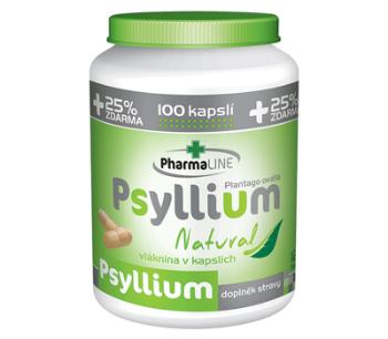 PharmaLine Psyllium Natural + 25 % zdarma 100 kapslí