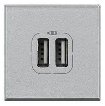 Legrand USB zásuvka Axolute hliník HC4285C2