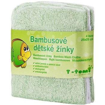 T-tomi Bambusové žínky 4 ks - Zelená (8594166540583)