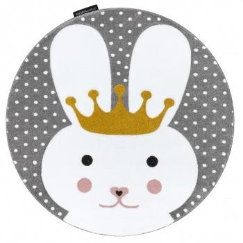 Dywany Łuszczów Dětský kusový koberec Petit Bunny grey kulatý - 160x160 (průměr) kruh cm Šedá