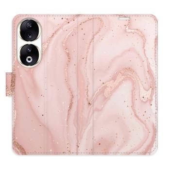 Flipové pouzdro iSaprio - RoseGold Marble - Honor 90 5G