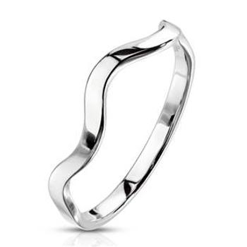 Šperky4U Ocelový prsten vlnka - velikost 58 - OPR1758-58