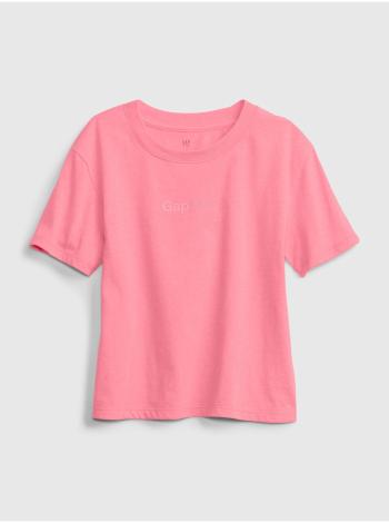 Růžové holčičí dětské tričko knit t-shirt