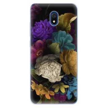 Odolné silikonové pouzdro iSaprio - Dark Flowers - Xiaomi Redmi 8A