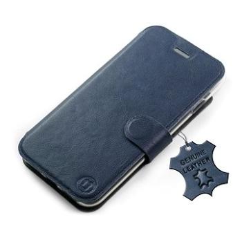 Mobiwear kožené flip pro Apple iPhone 14 - Modré (5904808238755)