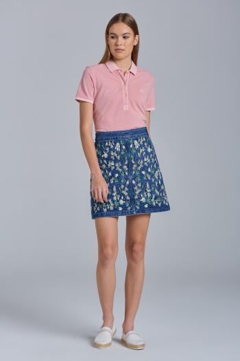 SUKNĚ GANT D2. EMBROIDERED SHORT DENIM SKIRT modrá 36