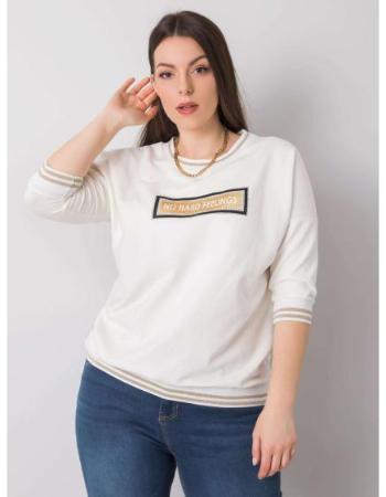 Dámská halenka plus size s nápisem Kendal ecru